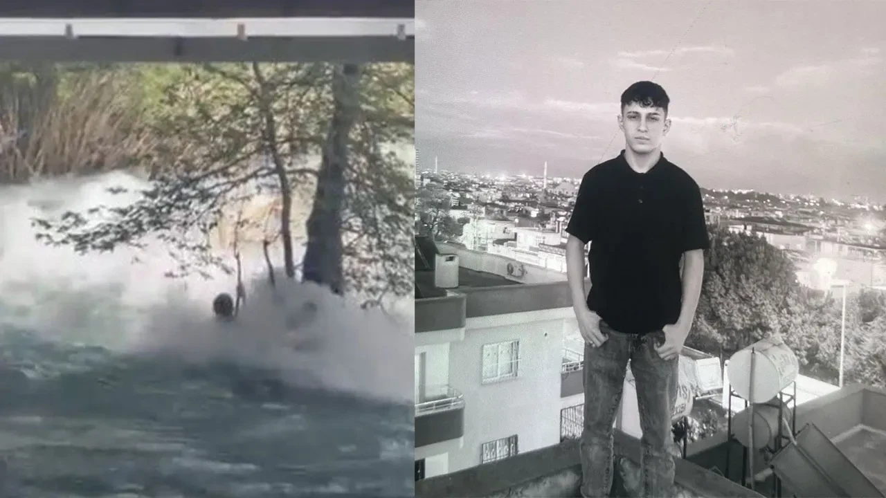 Tarsus'ta akıntıya böyle kapıldı! 17 yaşındaki gencin son anları ortaya çıktı