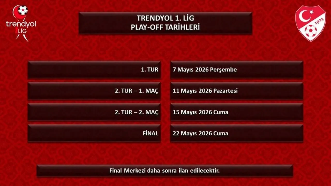  1., 2. ve 3. Lig'de play-off tarihleri açıklandı!