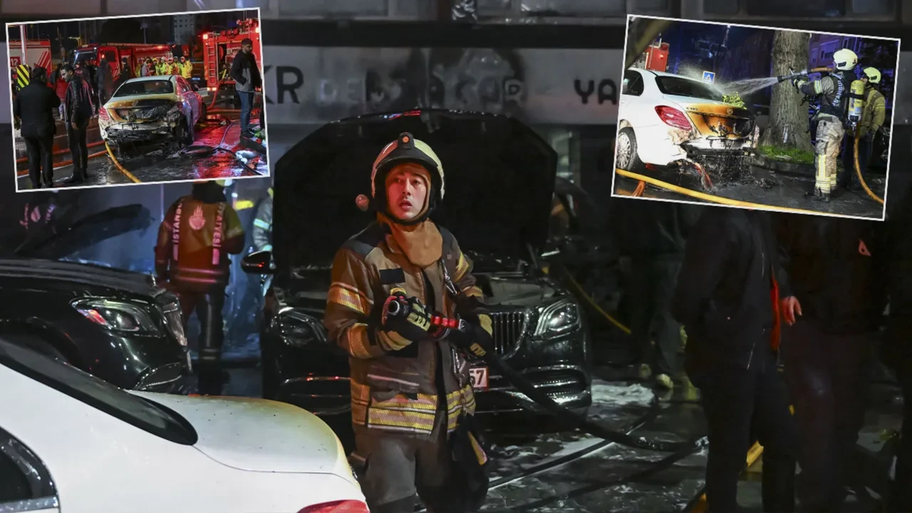 Beşiktaş'ta oto galeride yangın: 15 araç kül oldu, 100 milyon TL hasar oluştu