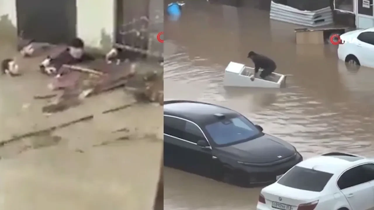Dağıstan'daki selde can pazarı böyle kaydedildi