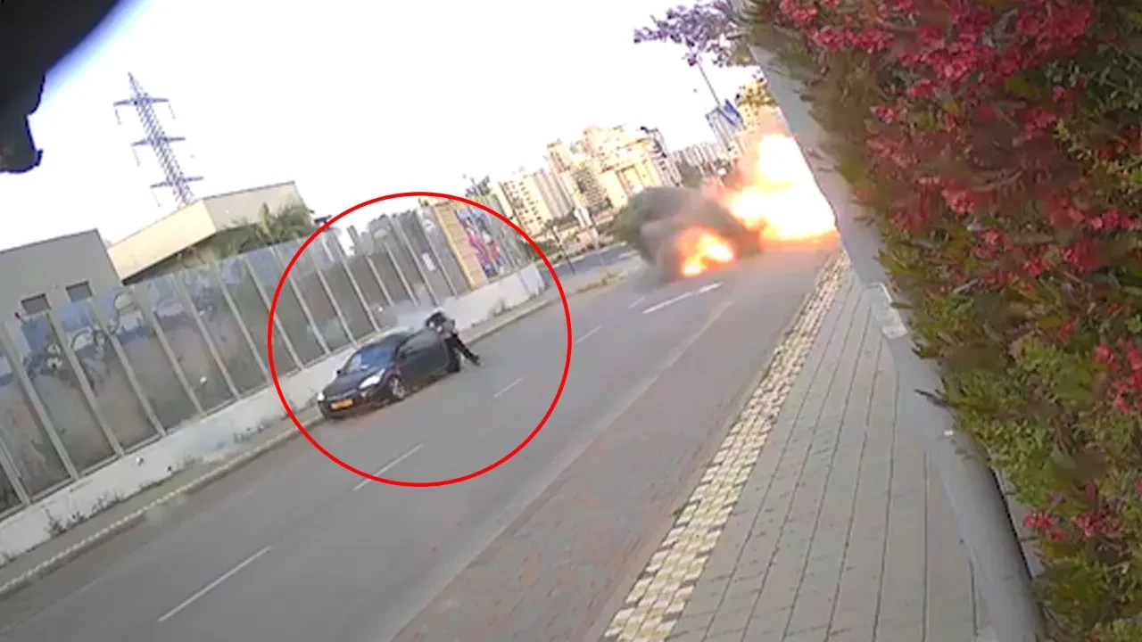 İran'ın İsrail'e fırlattığı füze kadının birkaç metre yanına düştü