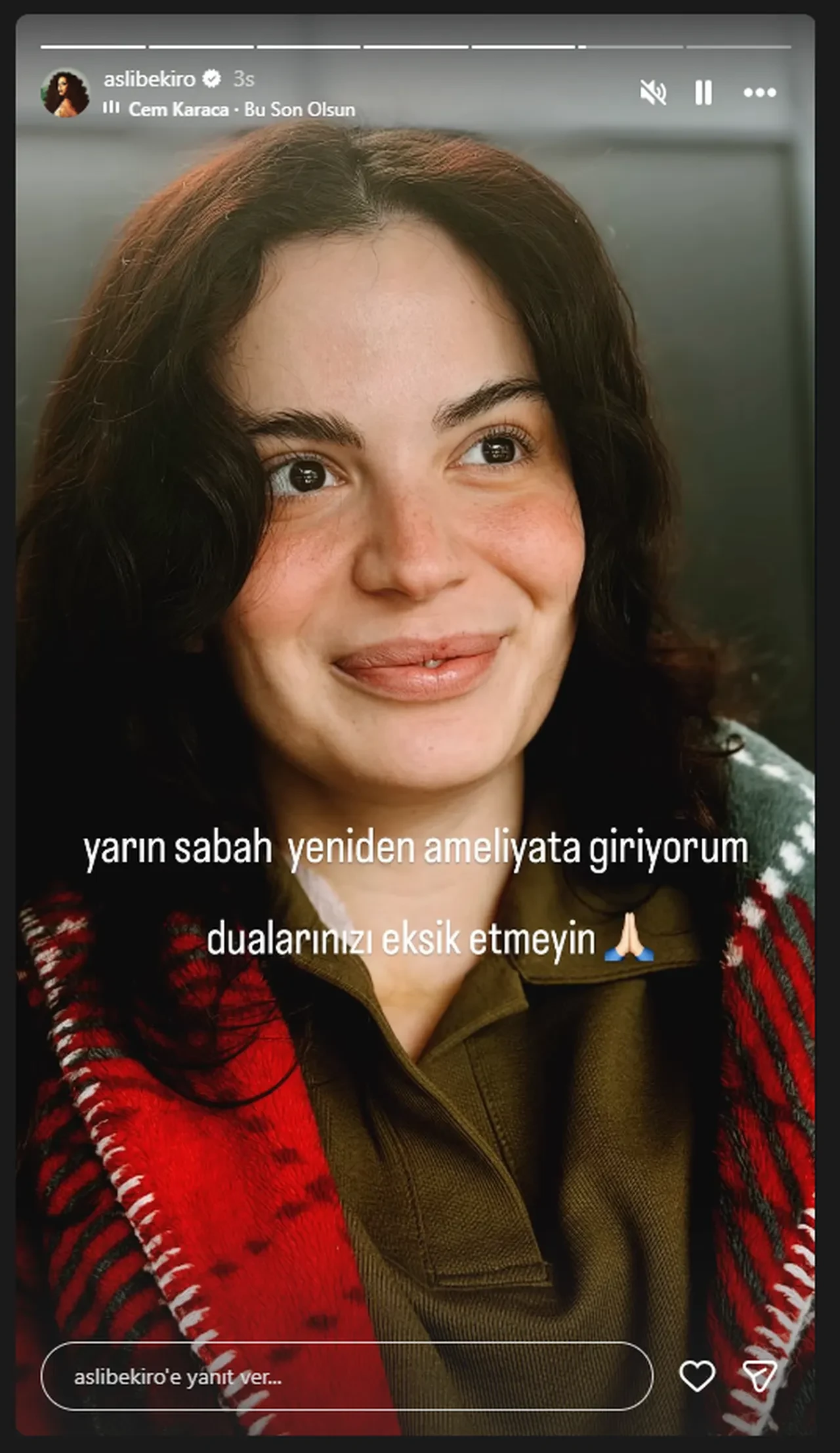 Aslı Bekiroğlu yarın 7'nci ameliyatını olacağını duyurdu: Dualarınız eksik etmeyin