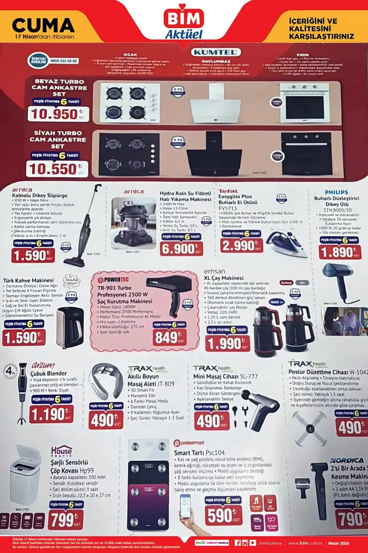 BİM 10-17 Nisan aktüel ürünler kataloğu 2026 belli oldu! Drone, scooter, ayakkabılık ve gaming ürünler geliyor