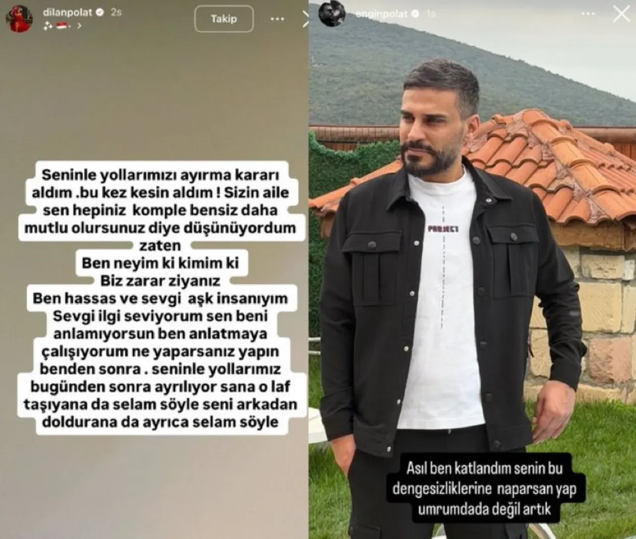 Dilan Polat "Bu kez kesin" diyerek boşanma kararını duyurdu! Engin Polat'tan cevap geldi