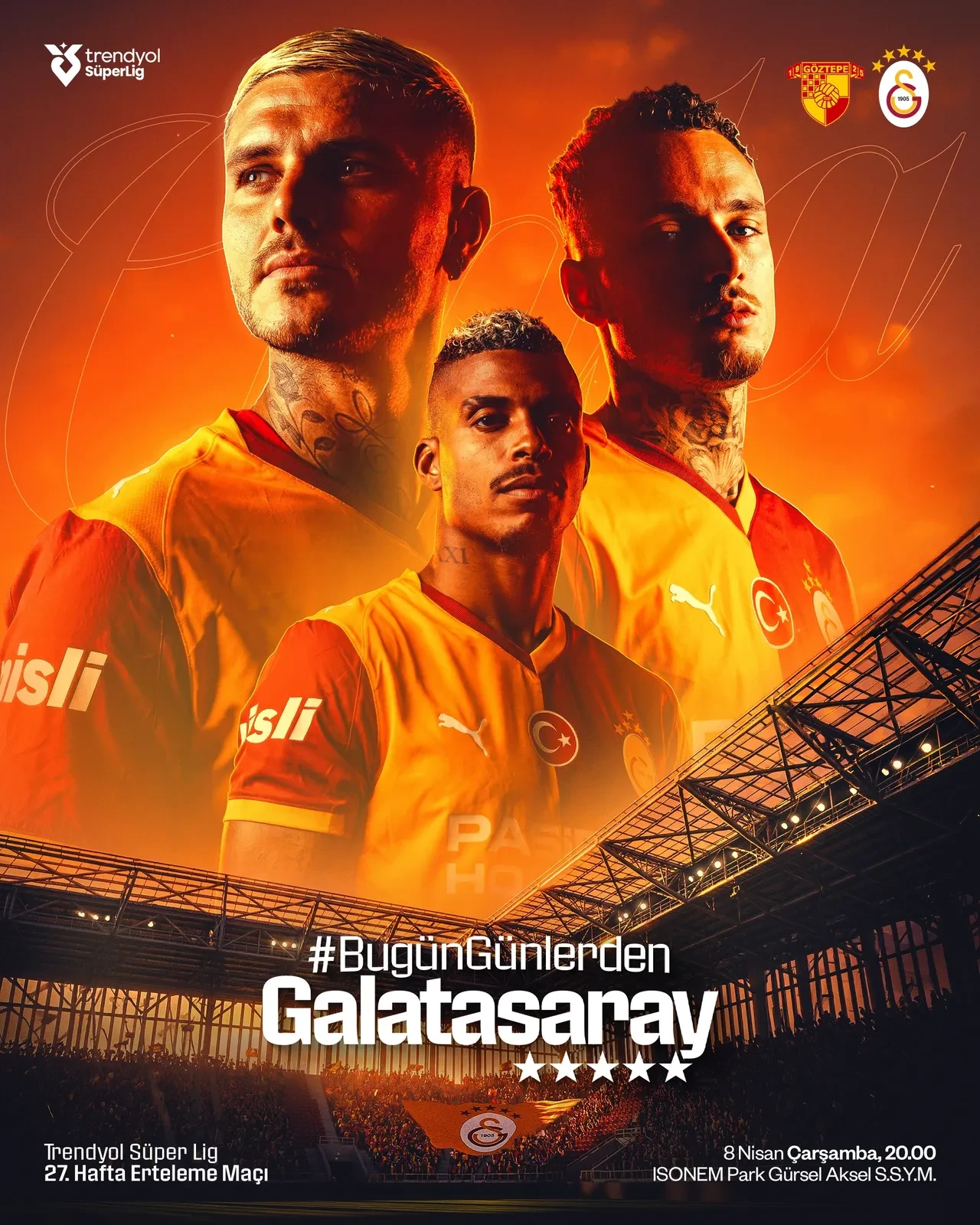 Galatasaray Göztepe deplasmanında | SÜPER LİG CANLI MAÇ ANLATIMI