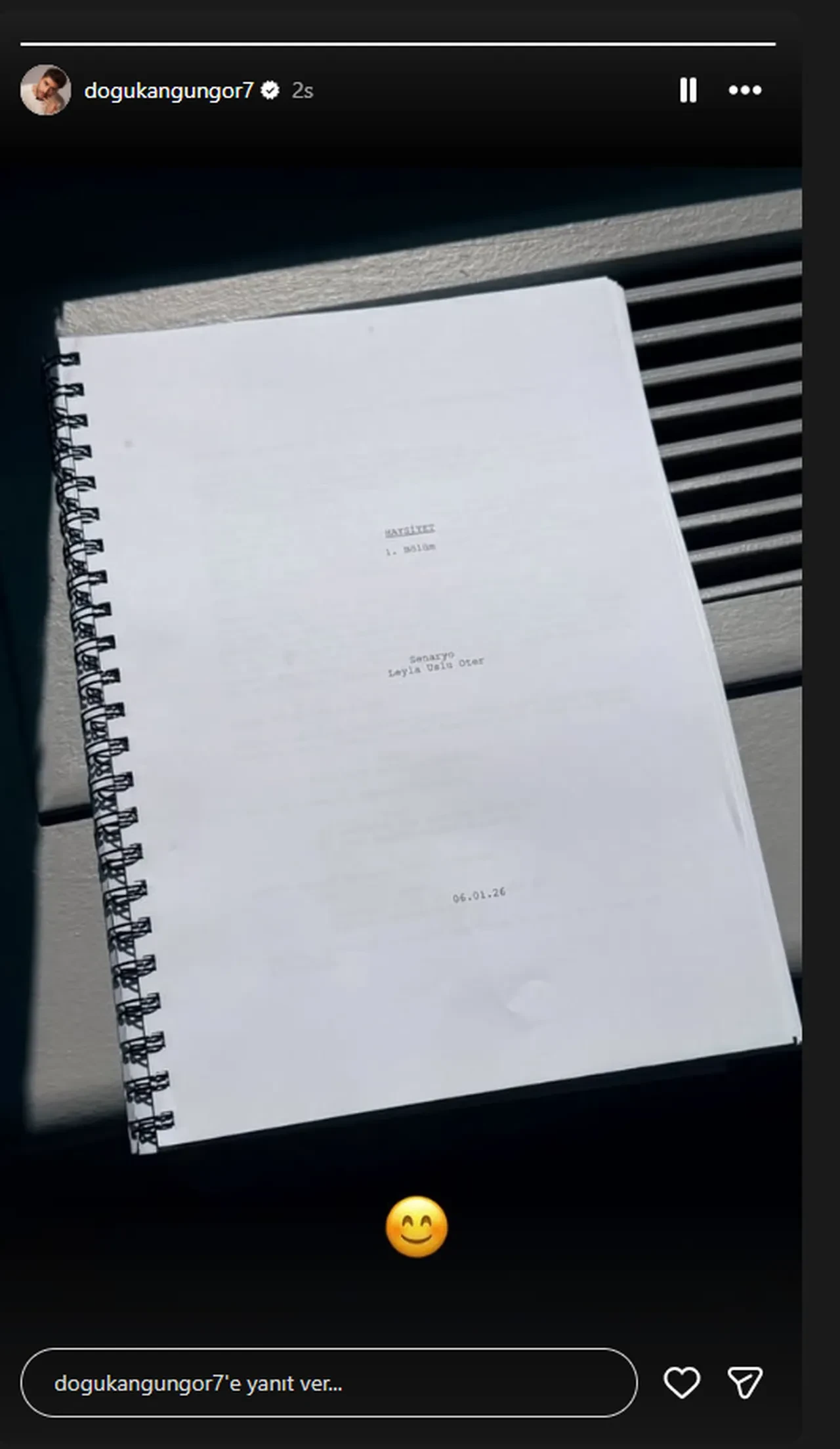 Kızılcık Şerbeti'nden çıkarılan Doğukan Güngör yeni projesiyle ilgili ilk paylaşımını yaptı 