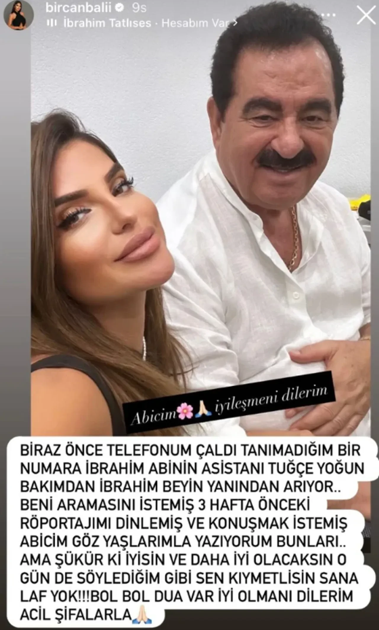 Bircan Bali'den şaşırtan İbrahim Tatlıses iddiası! Yoğun bakımda kendisini aratan Tatlıses, Bircan Bali'ye ne söyledi?