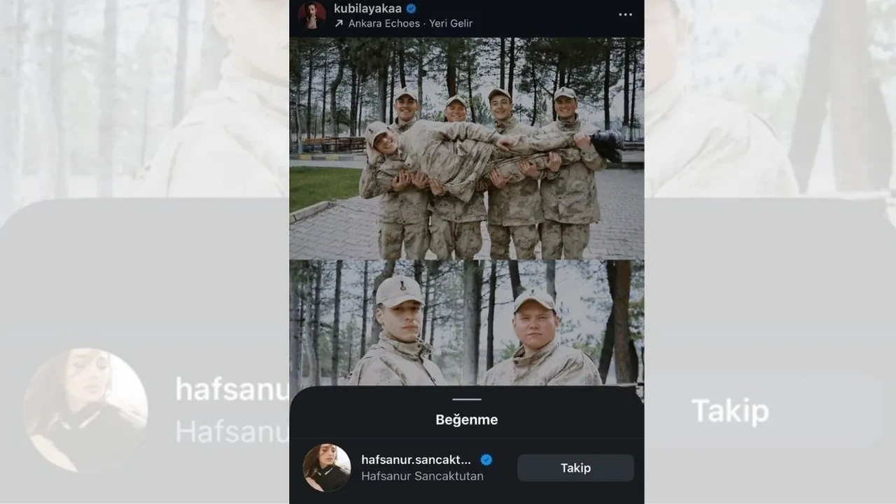Hafsanur Sancaktutan’ın Kubilay Aka hamlesi! Askerlik hatırasını beğendi, sosyal medyada gündem oldu