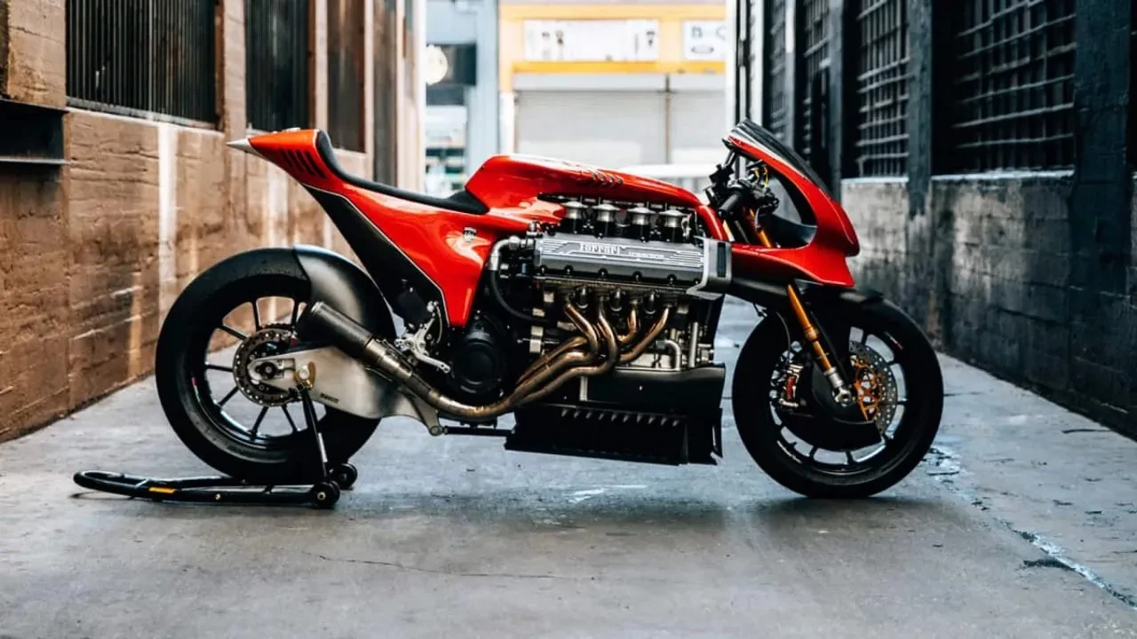 Motosiklet değil adeta bir canavar! Ferrari V8 motorlu şaheserin fiyatı dudak uçuklattı