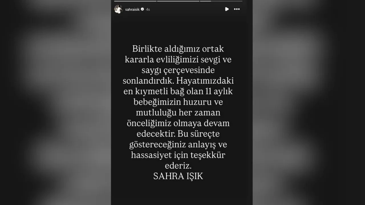 Sahra Işık eşi İdris Aybirdi boşandığını açıkladı! 11 ay önce anne olmuştu!