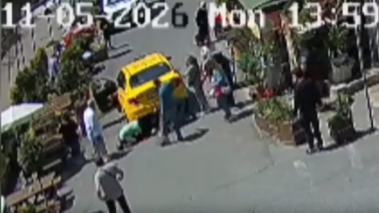 Şişli’de korkunç kaza: Geri gelen taksi yolun karşısına geçen kadını altına aldı!