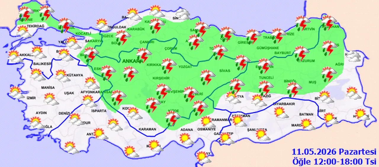 Yeni haftaya dikkat! Meteoroloji 39 ili uyardı: Gök gürültülü sağanak geliyor