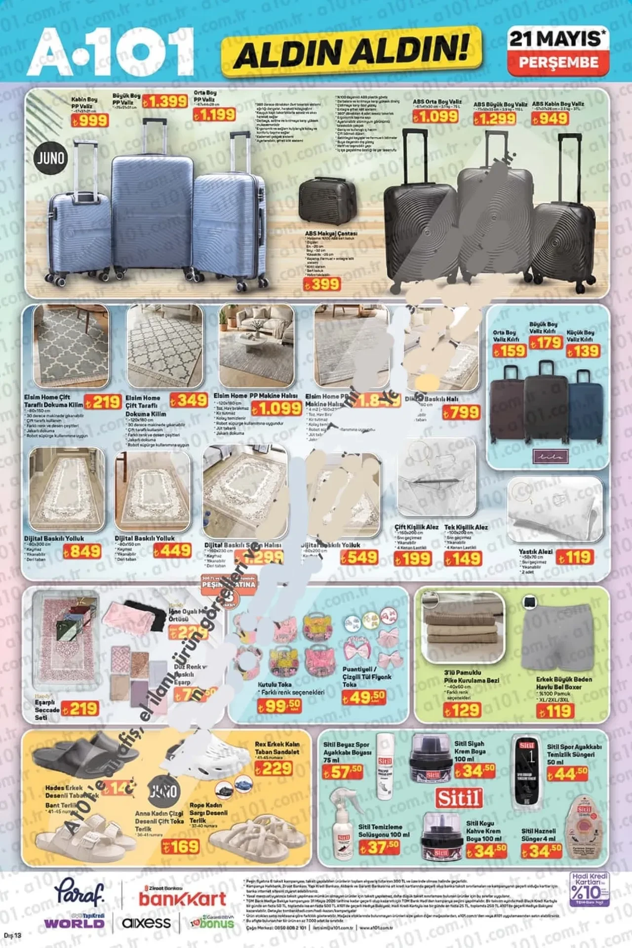 A101 14-21 Mayıs Aktüel Kataloğu 2026! Çeyiz seti, blender seti, çay makinesi, dokuma kilim, valiz çeşitleri geliyor