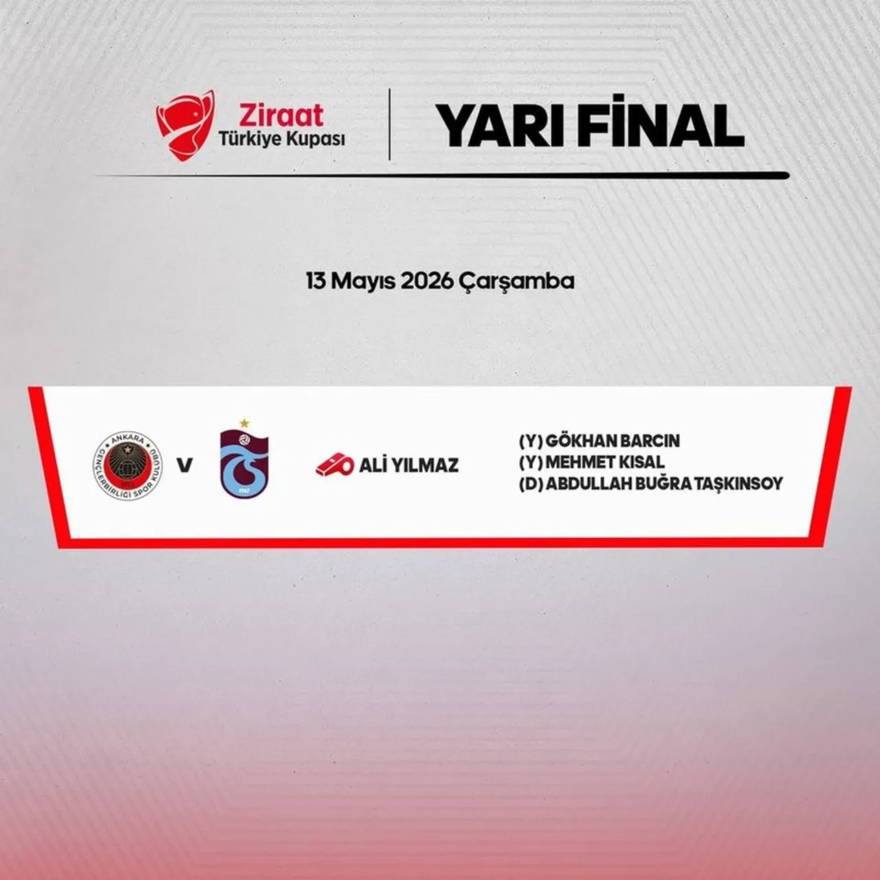 Gençlerbirliği-Trabzonspor maçının hakemi belli oldu!