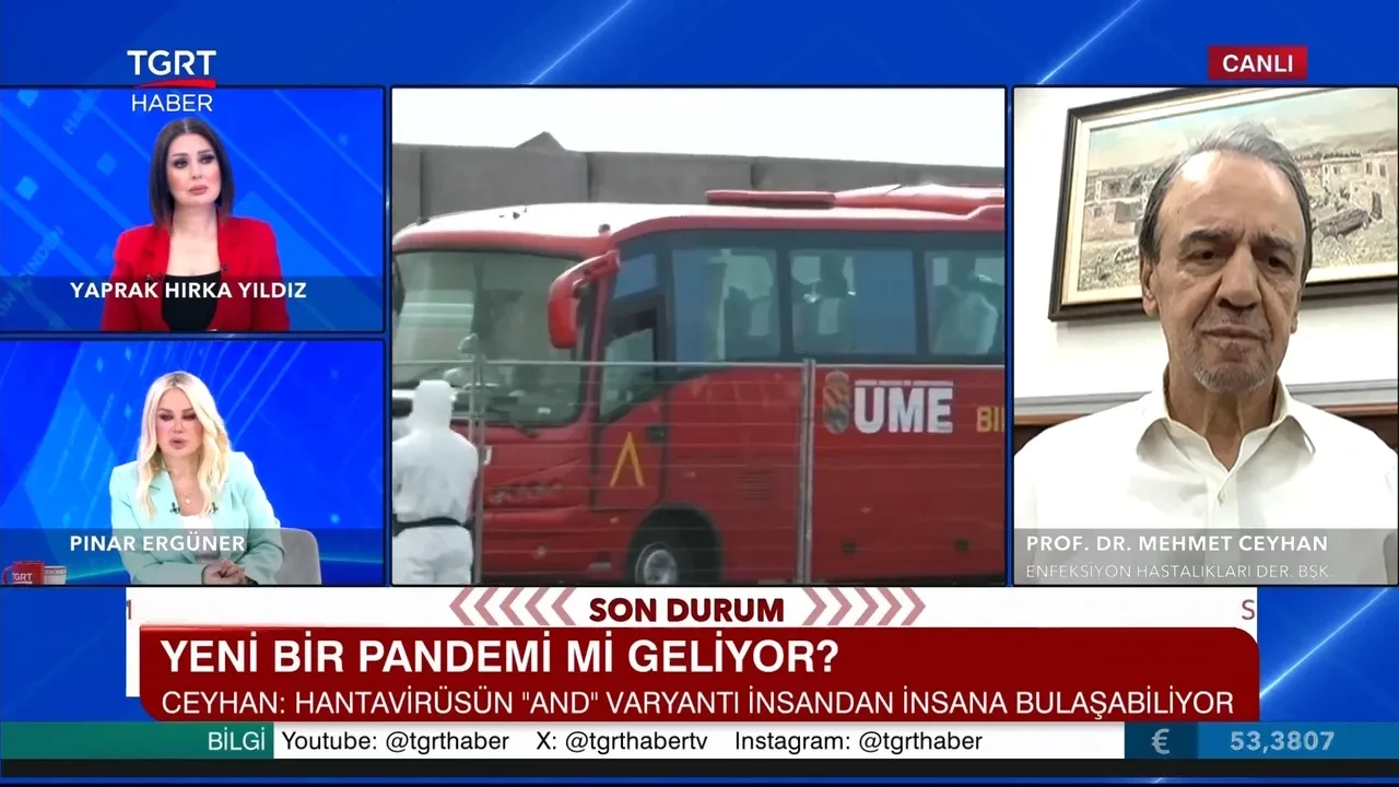 Hantavirüs sonrası yeni pandemi gelecek mi? Prof. Dr. Mehmet Ceyhan canlı yayında cevap verdi, hastalığın en kritik özelliğini açıkladı