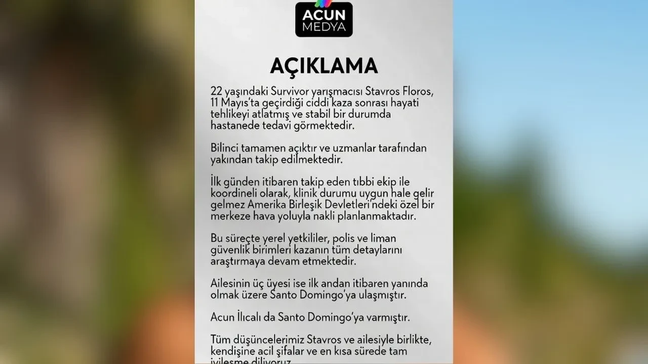 Survivor Yunanistan yarışmacısı Stavros Floros’un sağlık durumuna ilişkin açıklama! Acun Medya'dan resmi açıklama