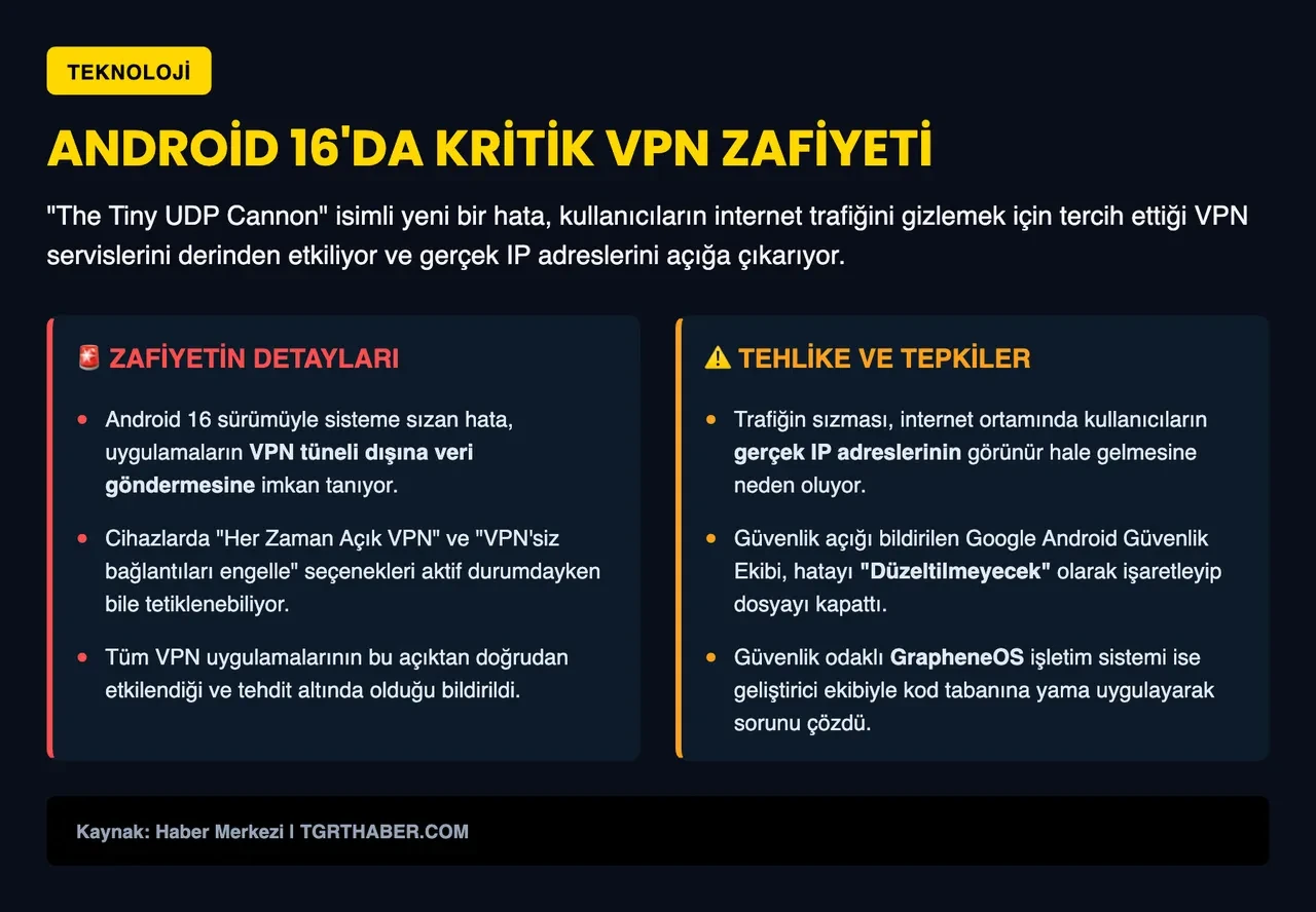 Android telefonlarda ortaya çıkan kritik VPN açığı tehlike saçıyor