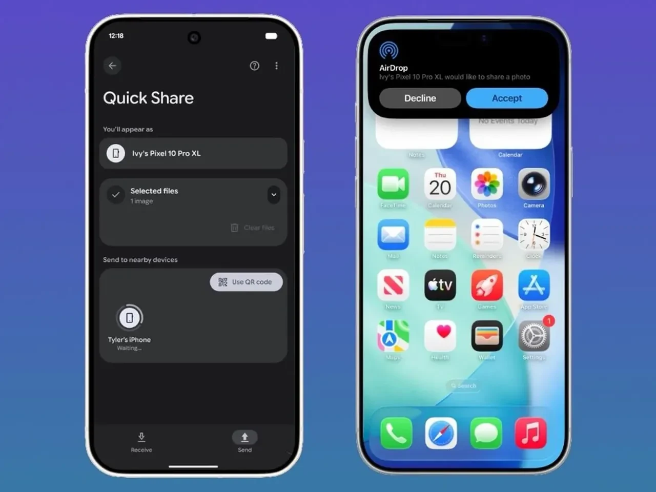 Android'den iPhone'a saniyeler içinde dosya atılabilecek: AirDrop desteği genişliyor