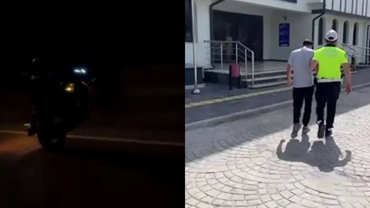 Sosyal medya şovu pahalıya patladı! Motor üzerinde akrobatik hareketler cezasız kalmadı