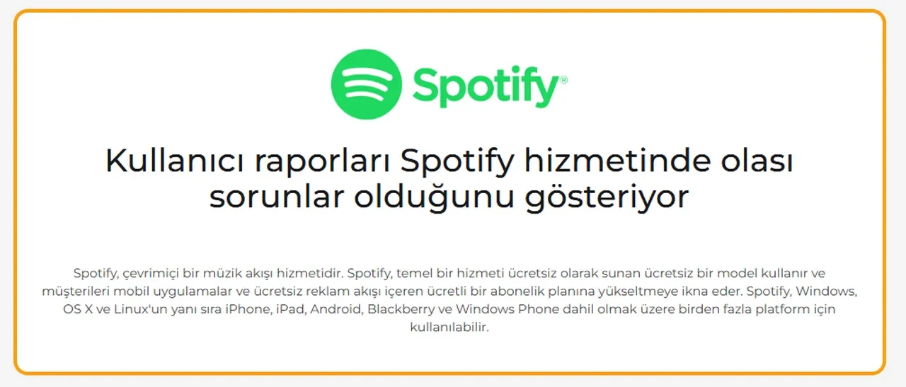 Spotify çöktü mü: Spotify neden donuyor? 13 Mayıs Spotify erişim sorunu son dakika