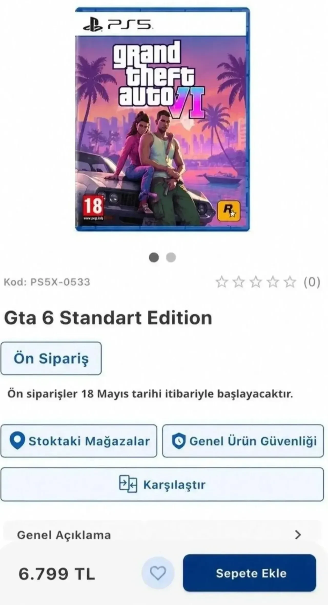 GTA 6 ön sipariş ne zaman? Türkiye fiyatı ile satış sitesinde yayınlandı