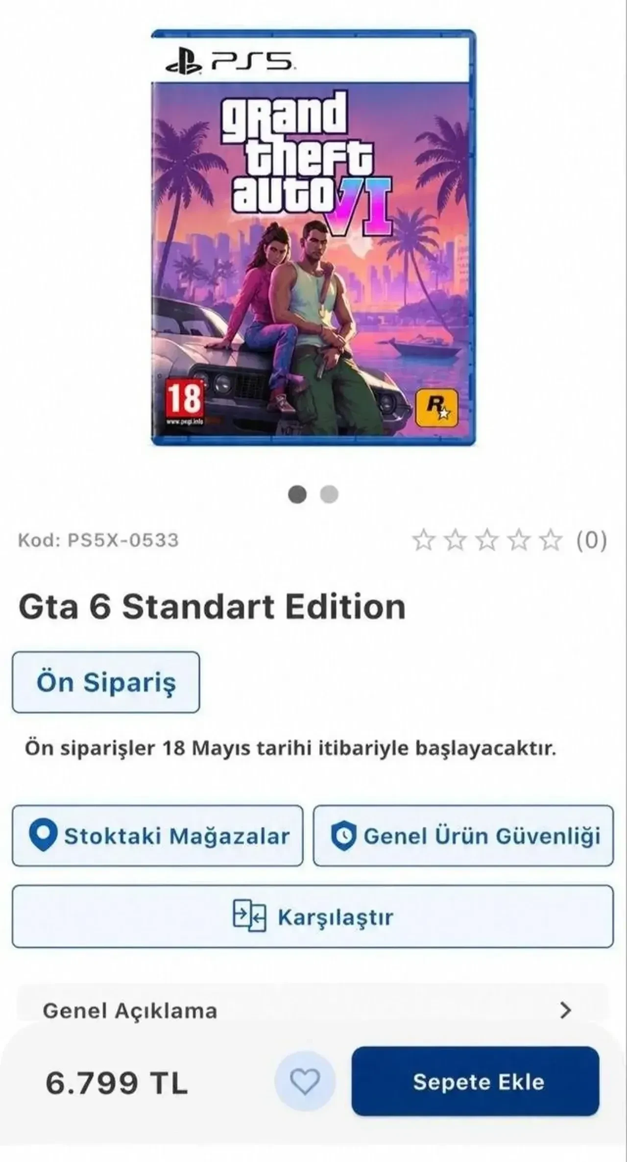 GTA 6 Türkiye'de ön sipariş için listelendi, sonra kaldırıldı: Fiyatı belli oldu