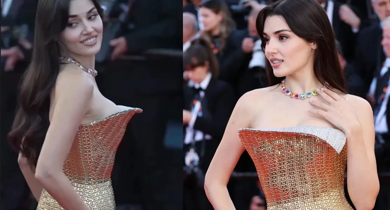 Hande Erçel'in Cannes Festivali'nde giydiği kıyafet servet değerinde!