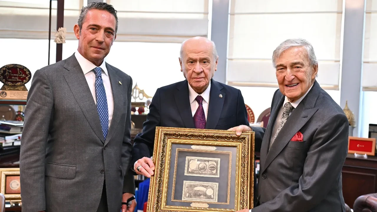 MHP Lideri Devlet Bahçeli, Rahmi Koç ve Ali Koç'u kabul etti!