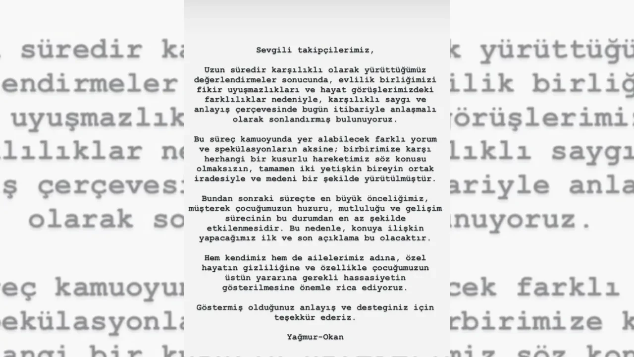 Sosyal medya fenomeni çift Yağmur Kahraman ve Okan Güner boşandı! Ayrılığı sosyal medyadan ilan ettiler