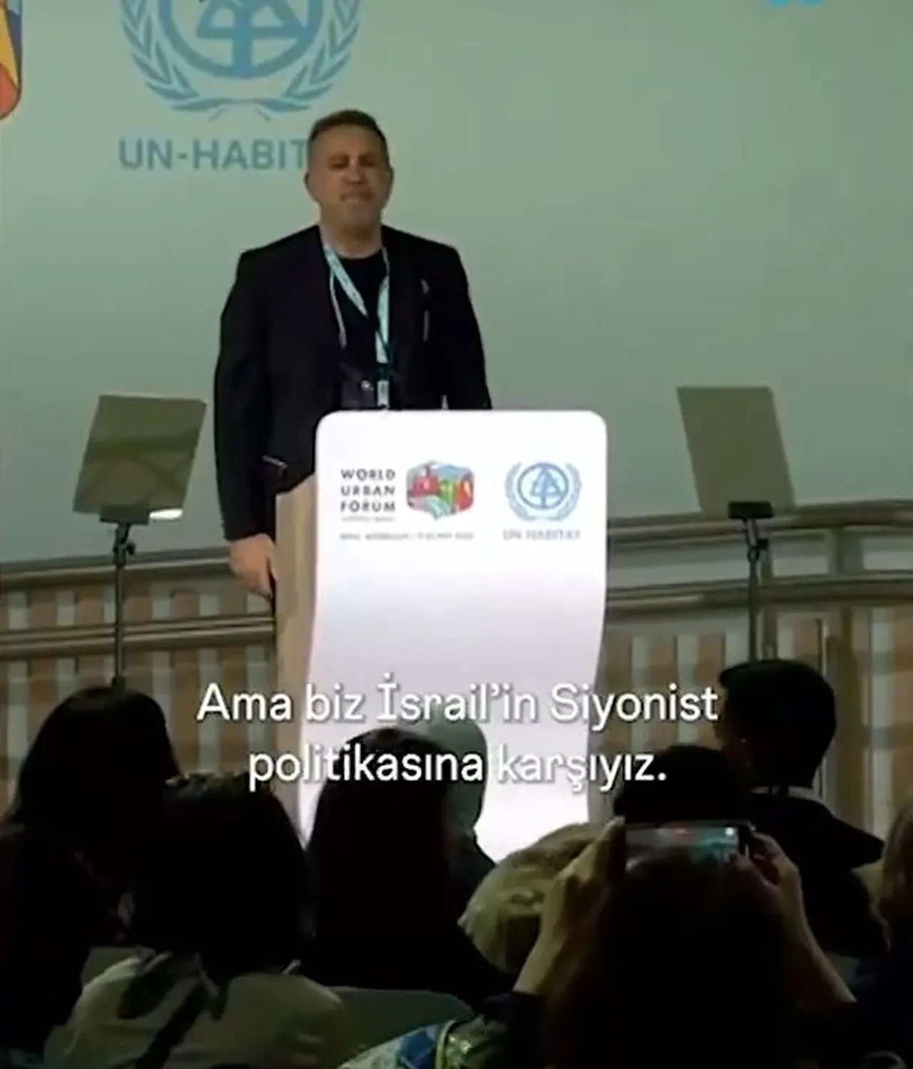 Haluk Levent BM zirvesinde İsrail için Yahudilere seslenirken yayını kestiler