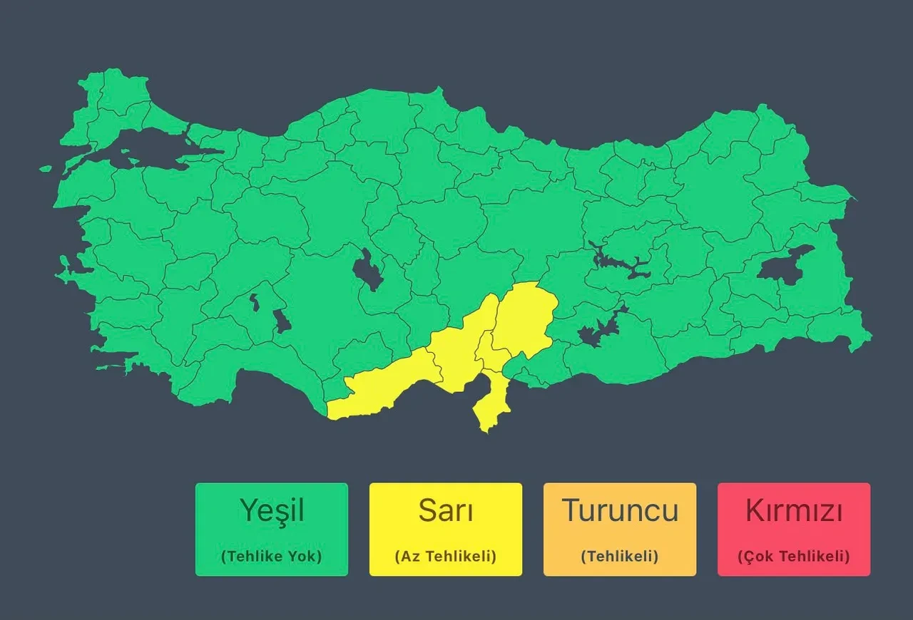 İçişleri Bakanlığı Akdeniz bölgesi için alarm verdi: Şiddetli sağanak ve sel riski kapıda!