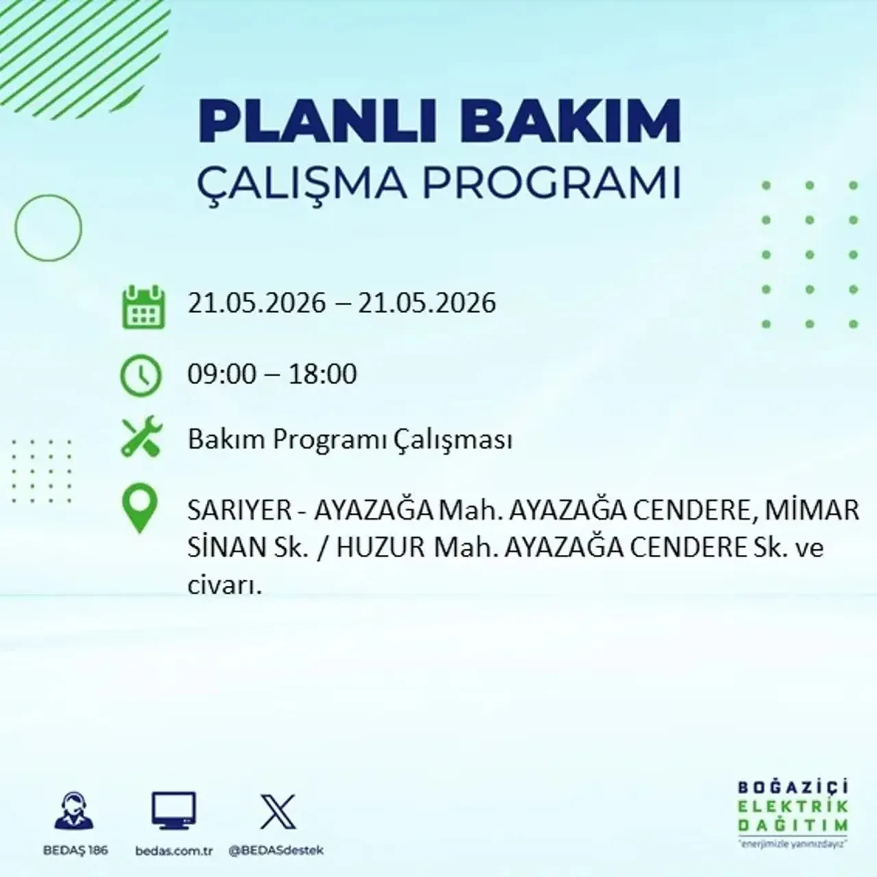 BEDAŞ İstanbulluları uyardı! Tam 21 ilçede elektrik kesintisi uygulanacak, saatler sürecek