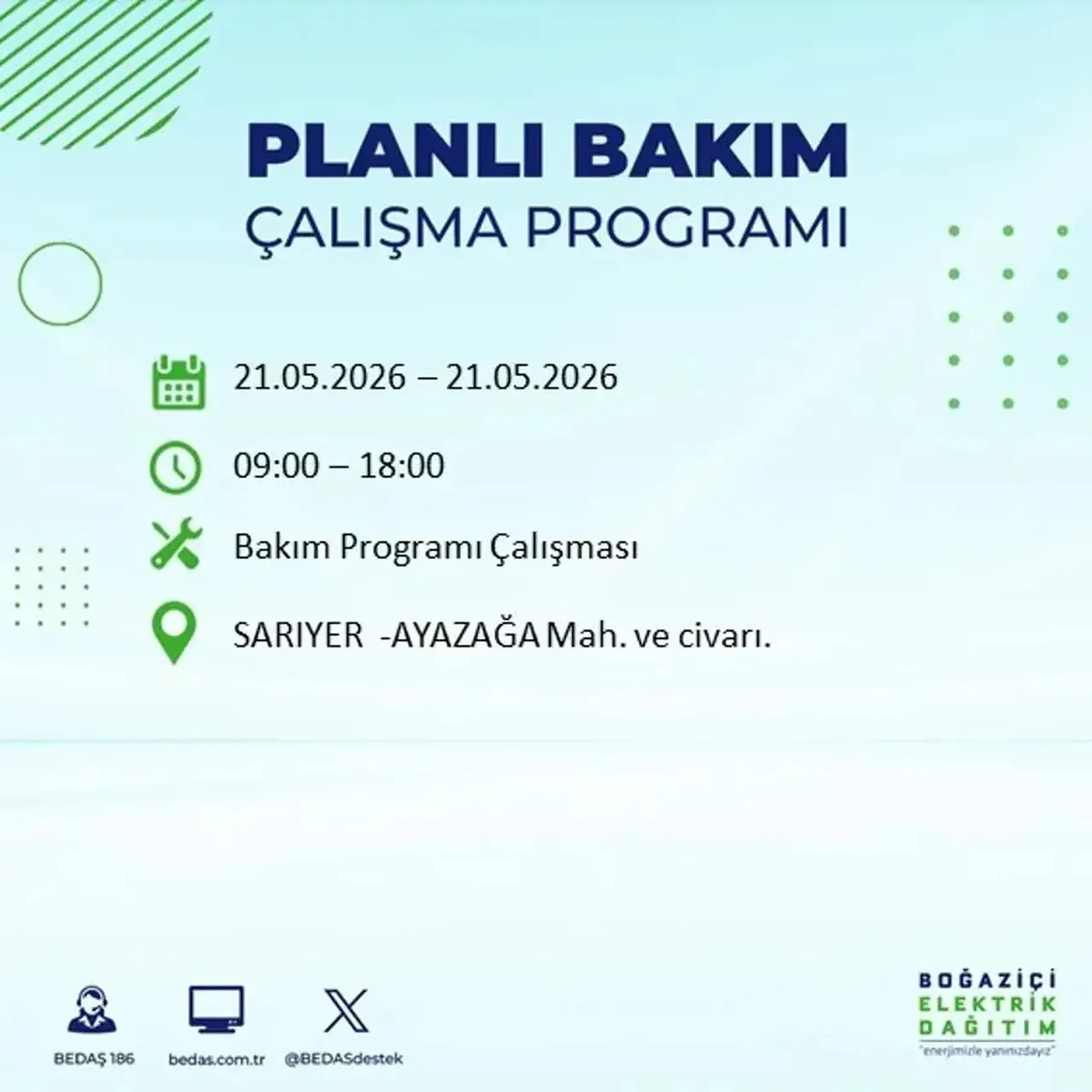 BEDAŞ İstanbulluları uyardı! Tam 21 ilçede elektrik kesintisi uygulanacak, saatler sürecek