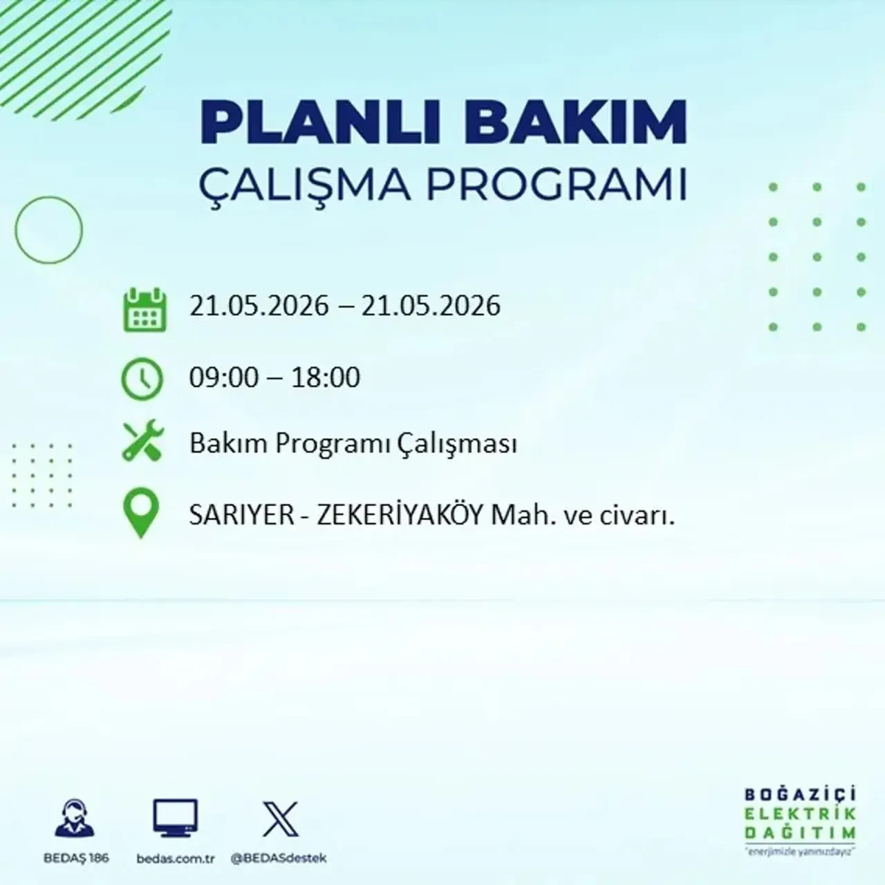 BEDAŞ İstanbulluları uyardı! Tam 21 ilçede elektrik kesintisi uygulanacak, saatler sürecek
