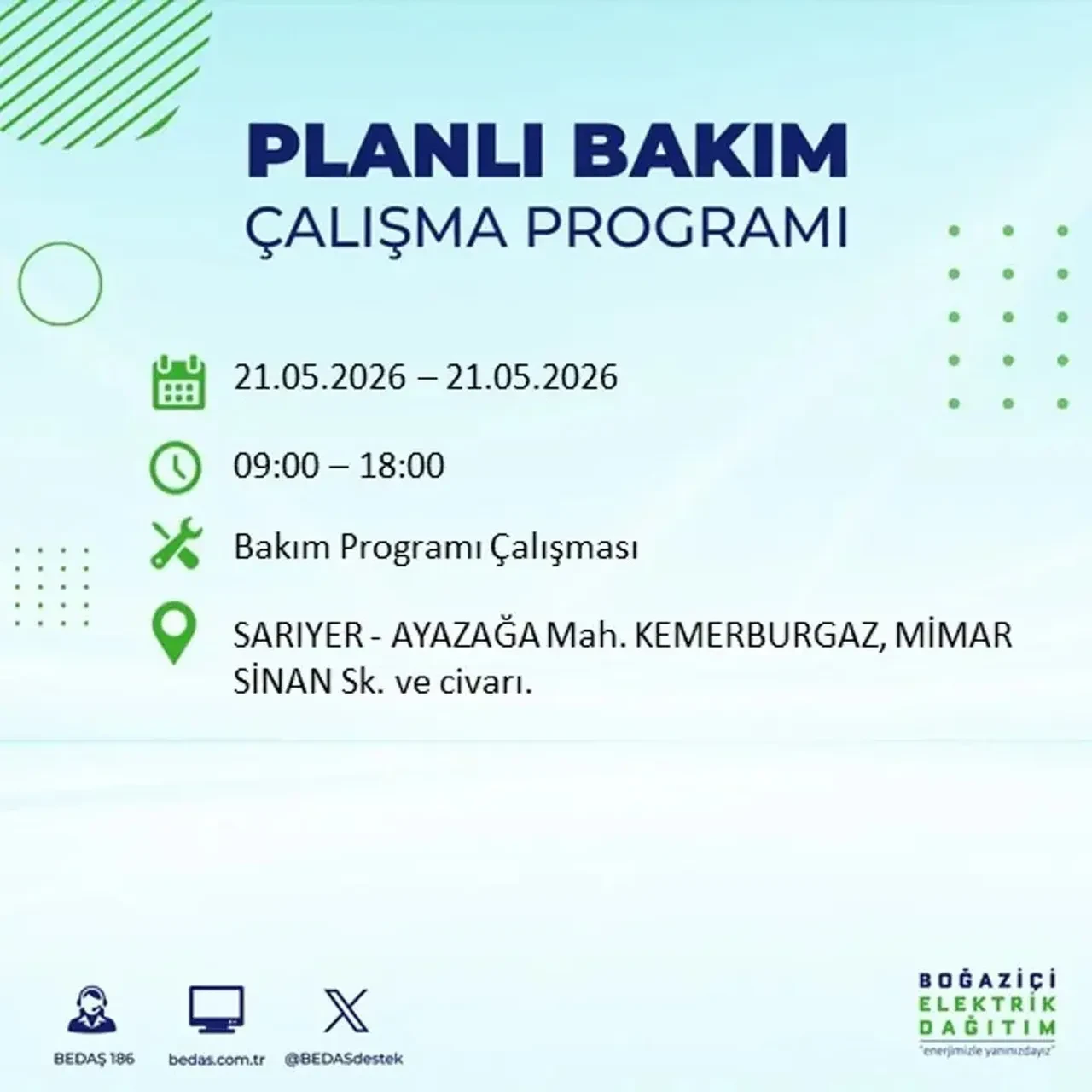 BEDAŞ İstanbulluları uyardı! Tam 21 ilçede elektrik kesintisi uygulanacak, saatler sürecek