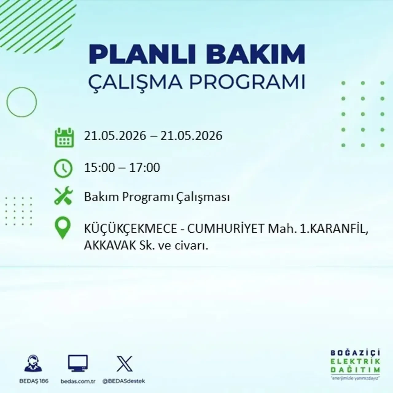 BEDAŞ İstanbulluları uyardı! Tam 21 ilçede elektrik kesintisi uygulanacak, saatler sürecek