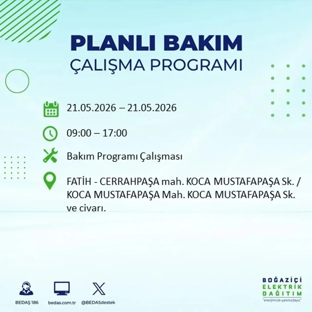 BEDAŞ İstanbulluları uyardı! Tam 21 ilçede elektrik kesintisi uygulanacak, saatler sürecek