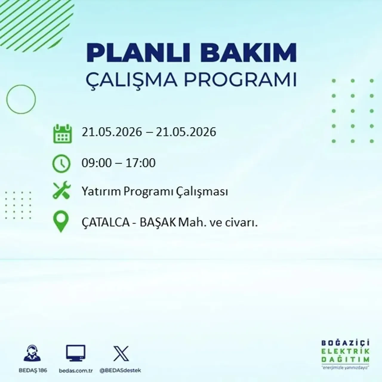 BEDAŞ İstanbulluları uyardı! Tam 21 ilçede elektrik kesintisi uygulanacak, saatler sürecek