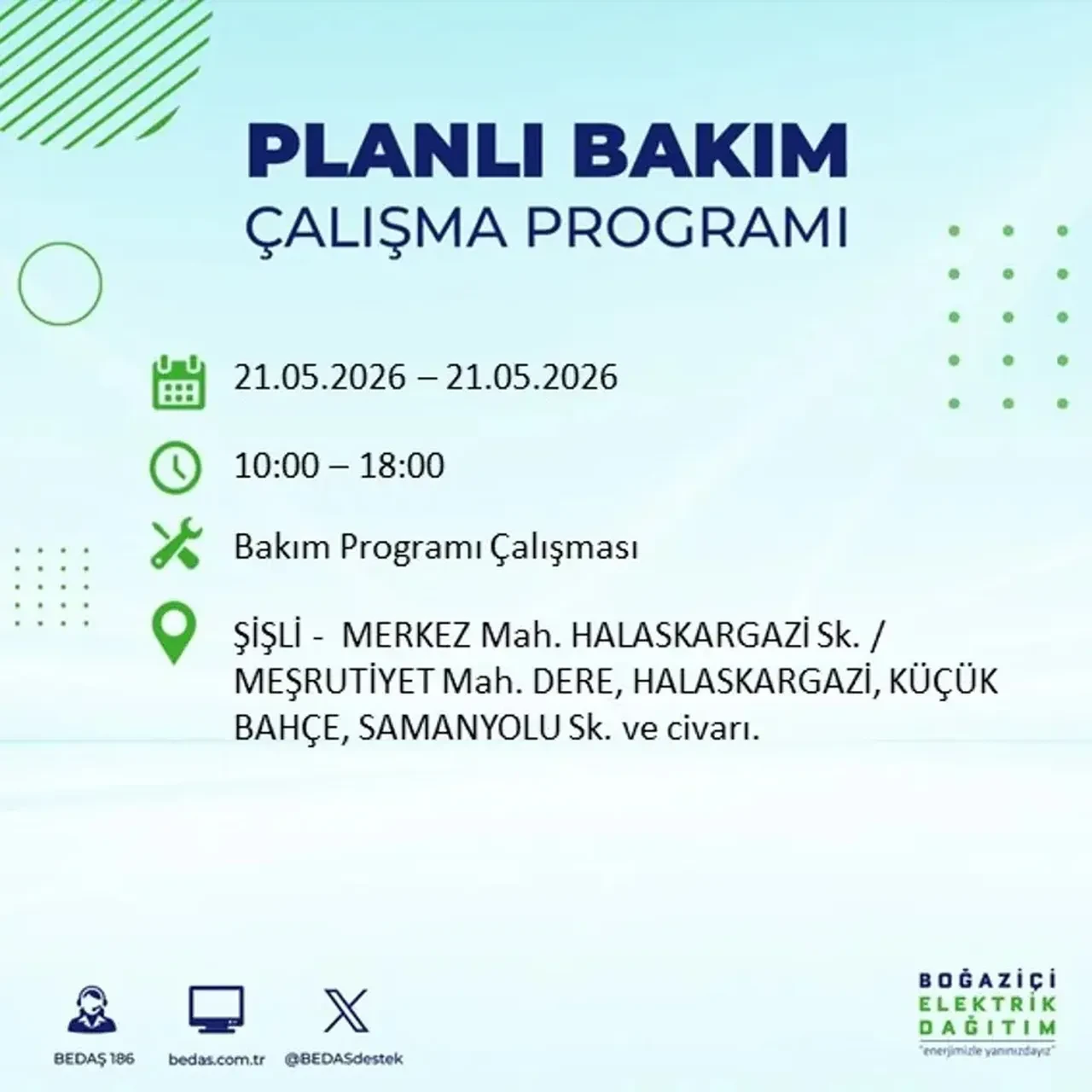 BEDAŞ İstanbulluları uyardı! Tam 21 ilçede elektrik kesintisi uygulanacak, saatler sürecek