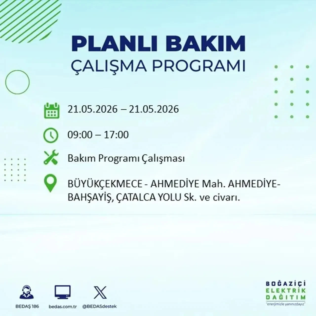 BEDAŞ İstanbulluları uyardı! Tam 21 ilçede elektrik kesintisi uygulanacak, saatler sürecek