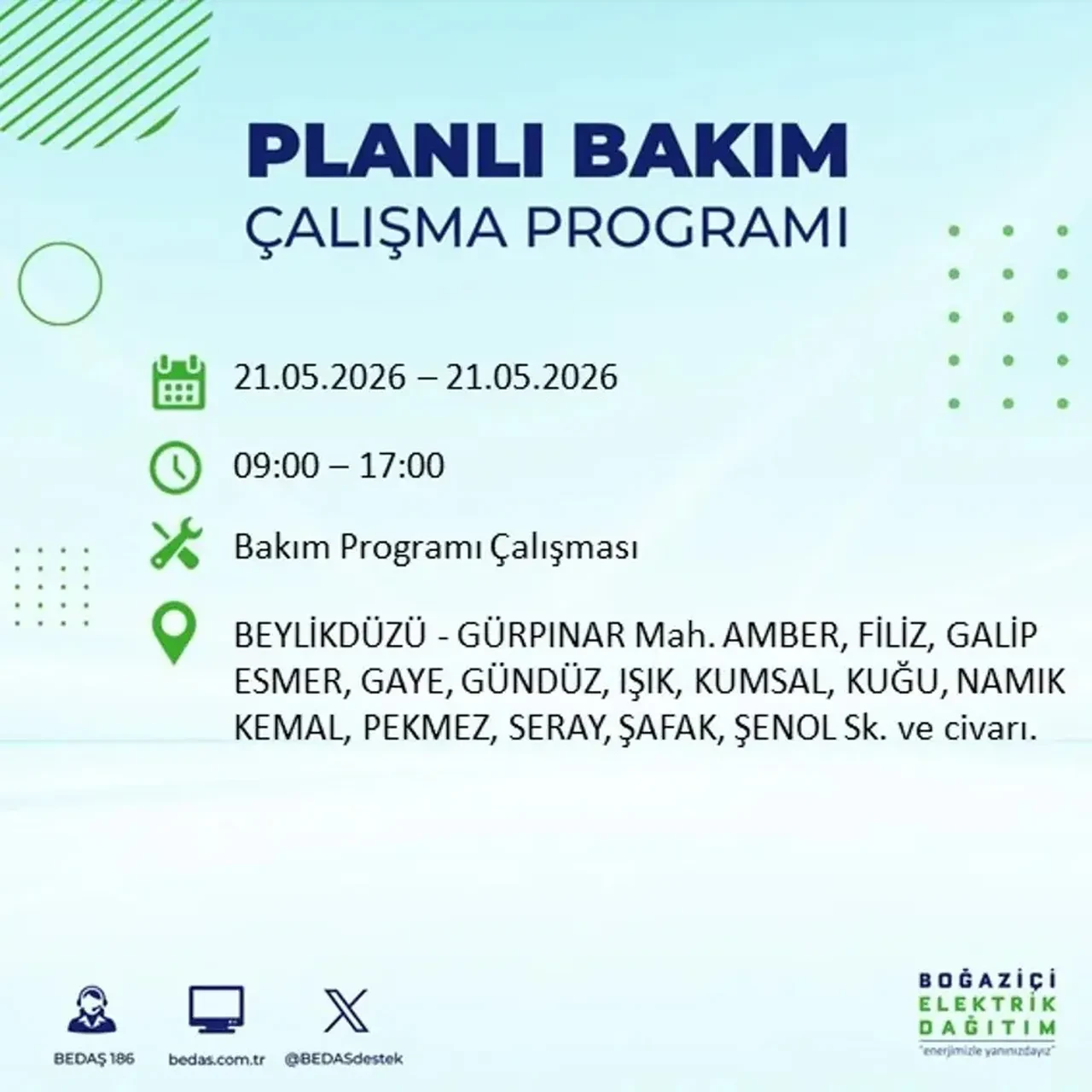 BEDAŞ İstanbulluları uyardı! Tam 21 ilçede elektrik kesintisi uygulanacak, saatler sürecek