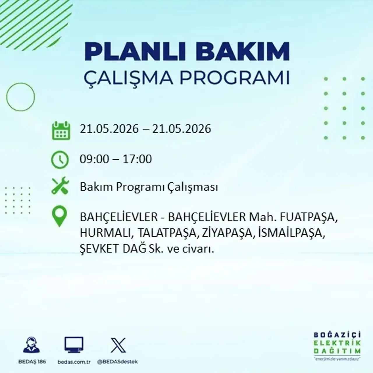 BEDAŞ İstanbulluları uyardı! Tam 21 ilçede elektrik kesintisi uygulanacak, saatler sürecek