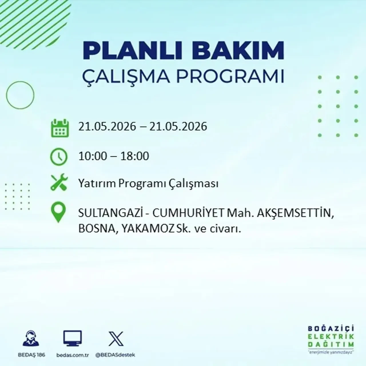 BEDAŞ İstanbulluları uyardı! Tam 21 ilçede elektrik kesintisi uygulanacak, saatler sürecek