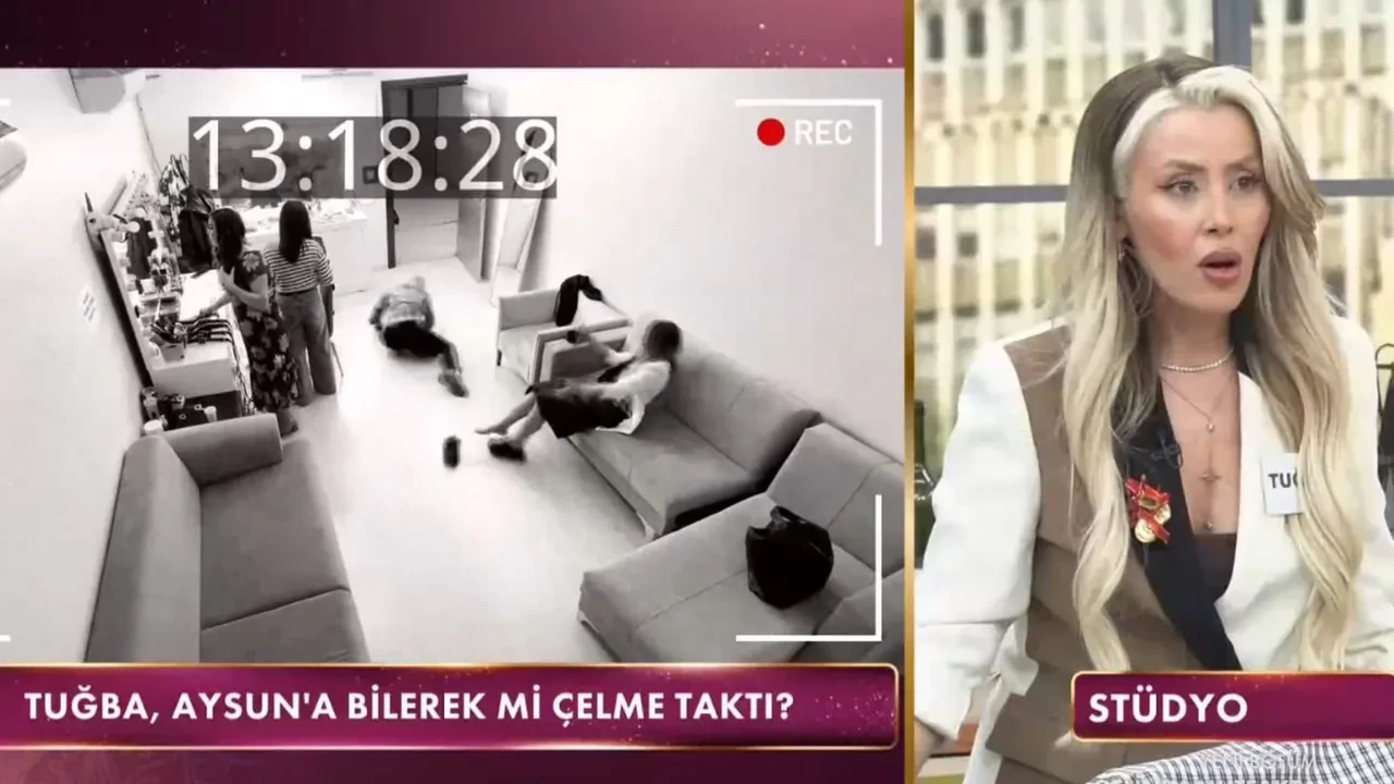 Gelinim Mutfakta Tuğba ve Aysun arasında çelme krizi! Aysun yere kapaklandı, stüdyo karıştı