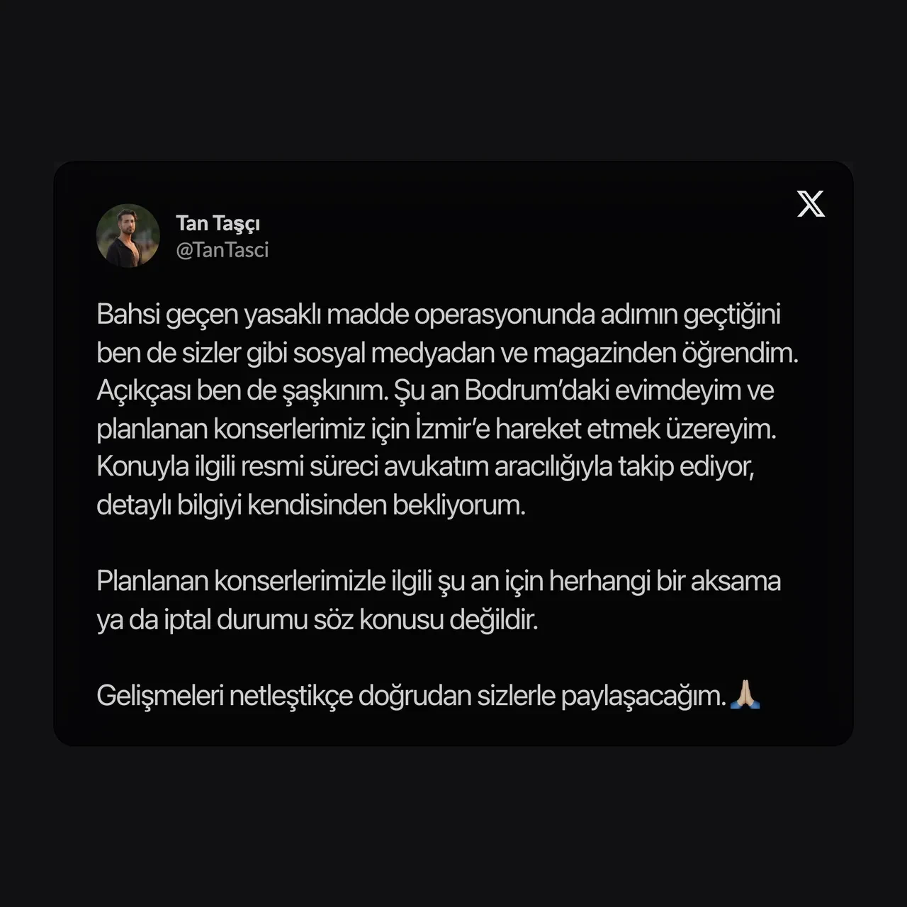 Tan Taşçı ateş püskürdü! Adı yasaklı madde soruşturmasında geçti
