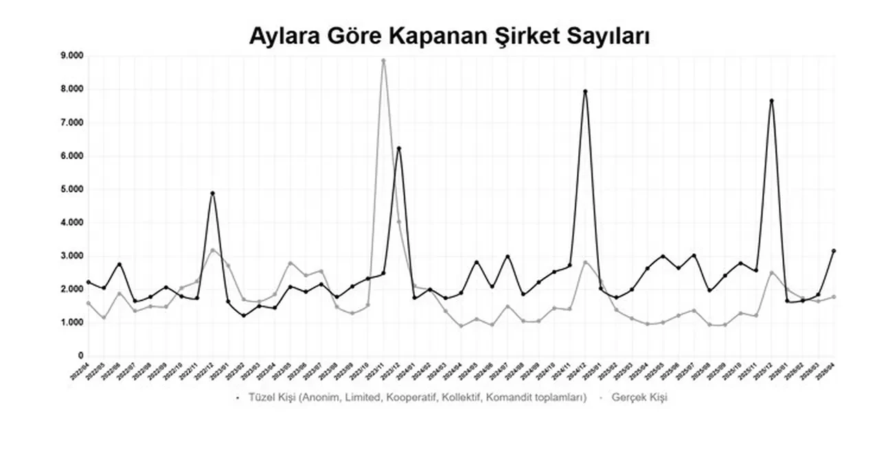 Kurulan şirket sayısı, geçen yılın aynı dönemine göre arttı
