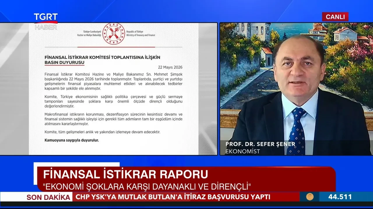 Piyasalarda ters köşe: Prof. Dr. Sefer Şener'den TGRT canlı yayınında net mesaj