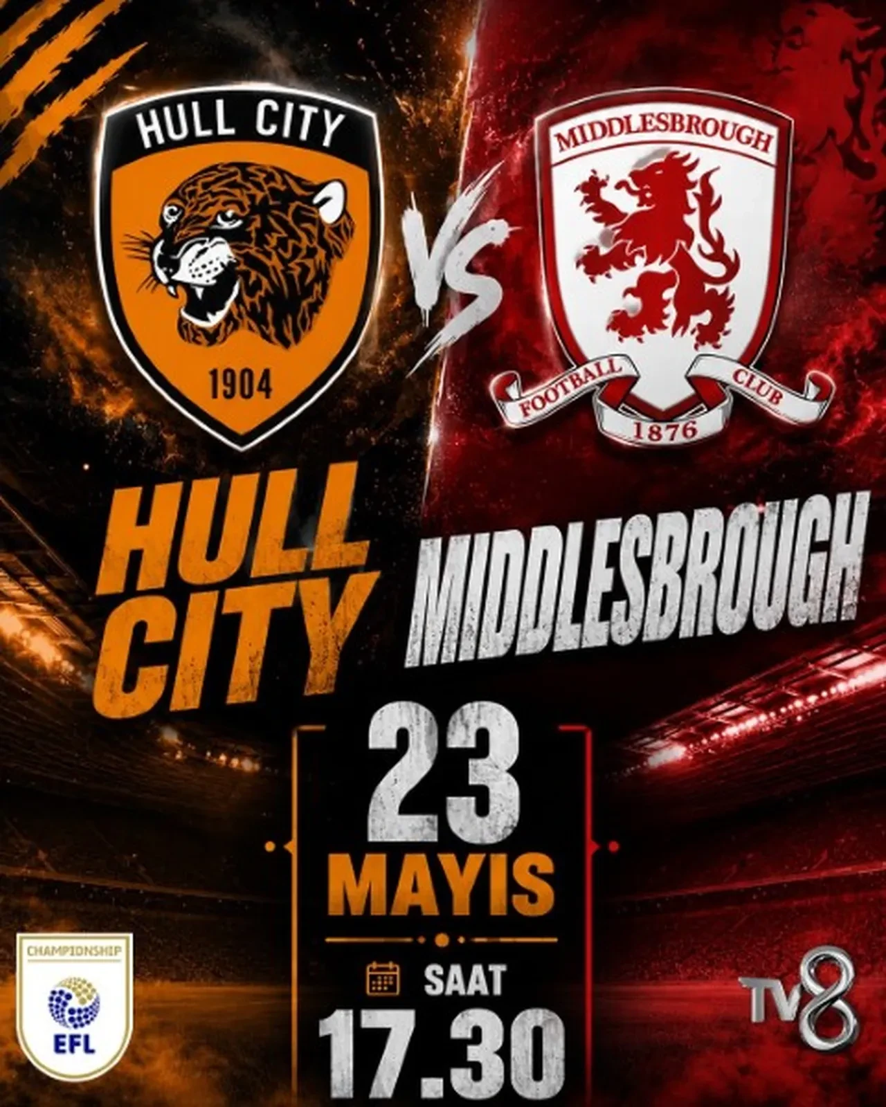 Hull City maçı ne zaman, hangi kanalda? Middlesbrough final maçı şifresiz kanalda yayınlanacak