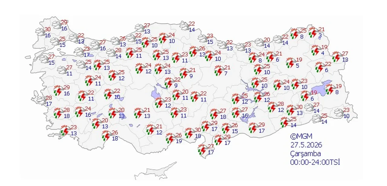 Meteoroloji'den 45 kent için sarı kodlu uyarı! Kuvvetli sağanak geliyor
