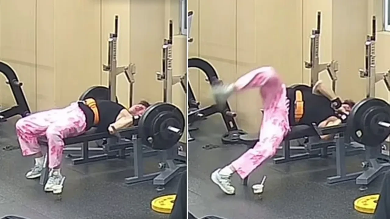 145 kg'lık ağırlığın altında ezilmekten kıl payı kurtuldu!